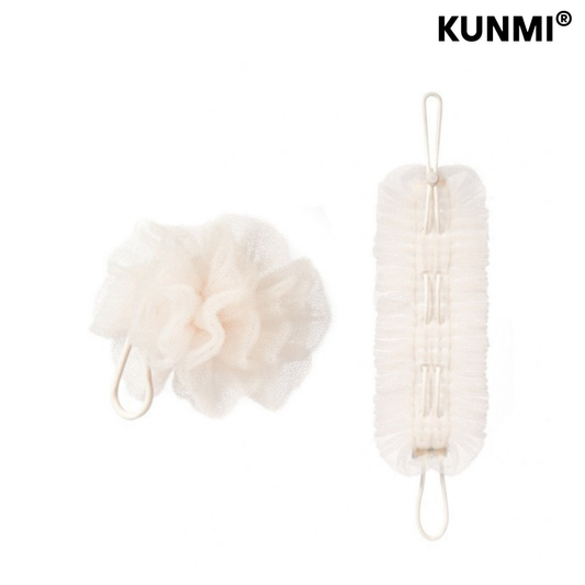 KUNMI® 2-in-1 Exfoliating Bath Pouf